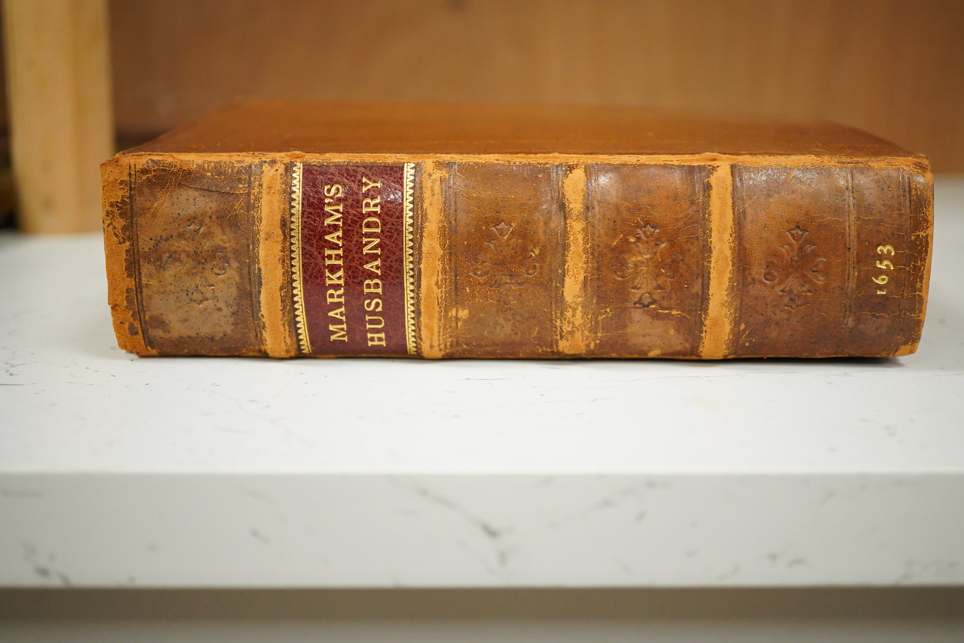 [Markham, Gervase - A Way to Get Wealth ... the eighth time corrected ... printed for E. Brewster and George Sawbridge ... 1653]. i.e. lacks general title; but the six parts (each with its own title) complete, and bound